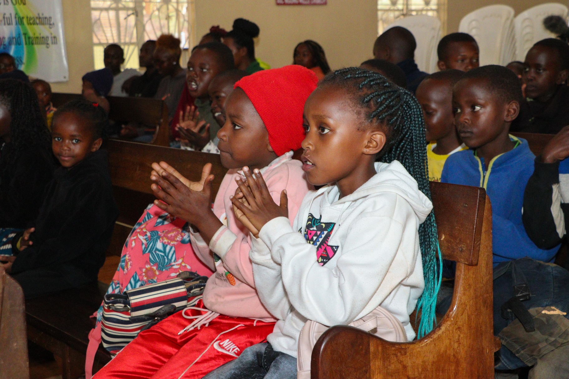 A faith formation moment with younger participants
