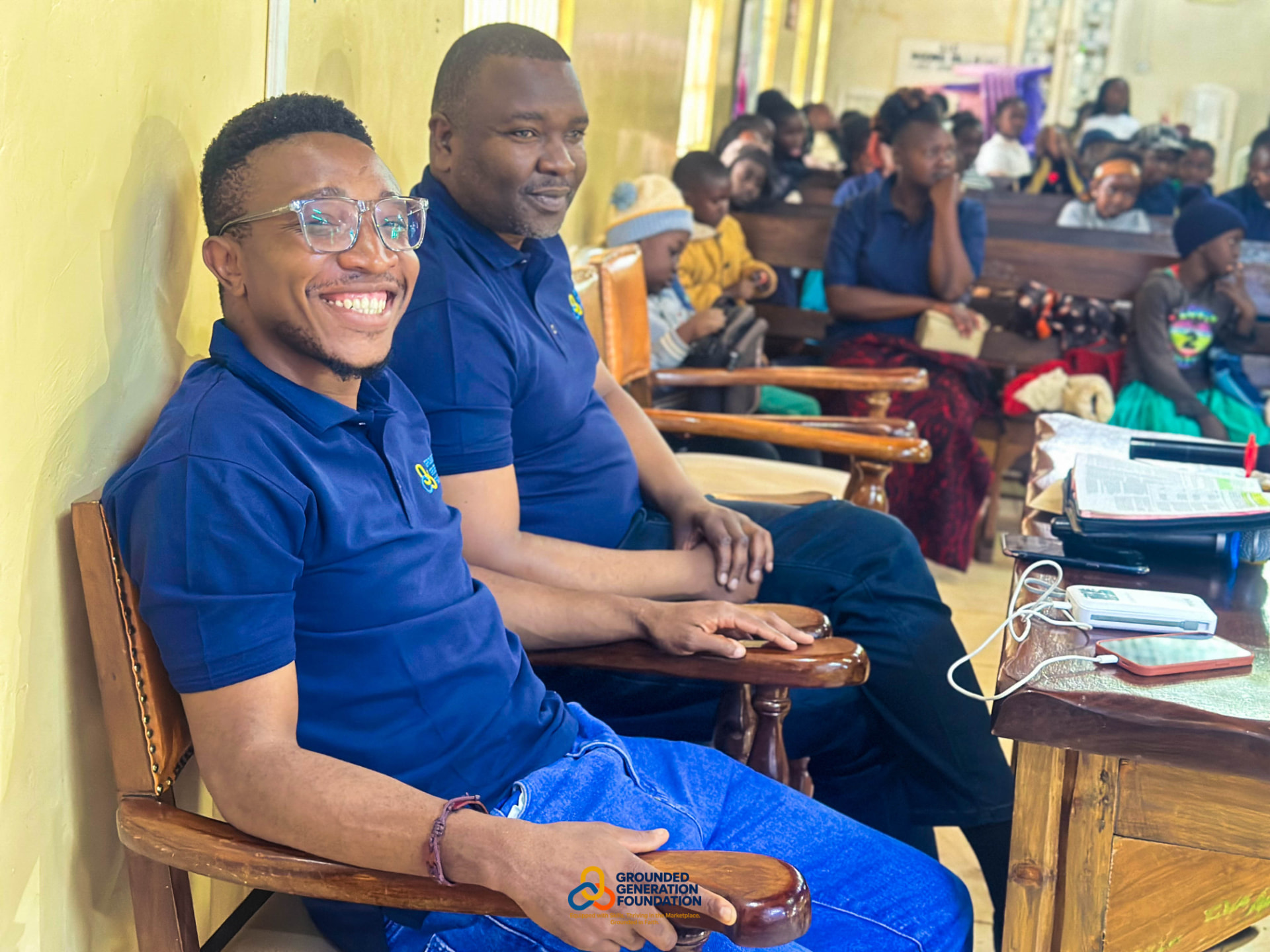 GGF co-founders mentoring during a programme session