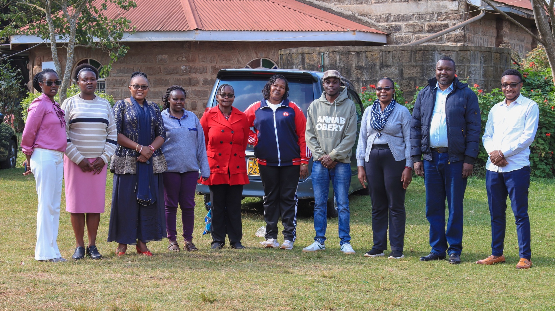 Volunteers and management team from one of the GGF pilot programme editions